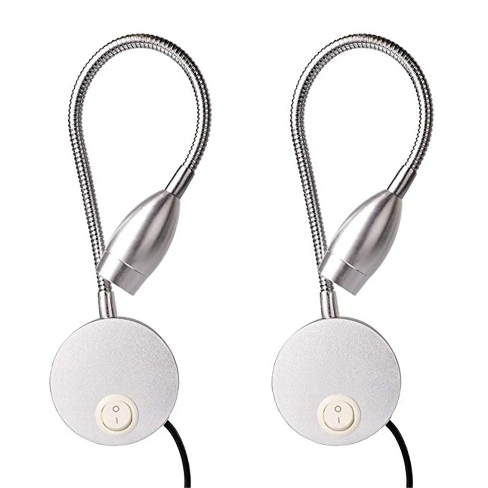 Гибкая светодиодная настенная лампа 3 Вт прикроватная для спальни светящаяся шея