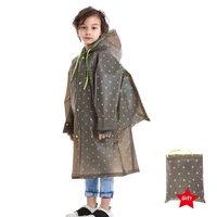 yuding waterproof plastic kids raincoat for girls boys impermeable poncho children school bag rain cover rain coat jacket set