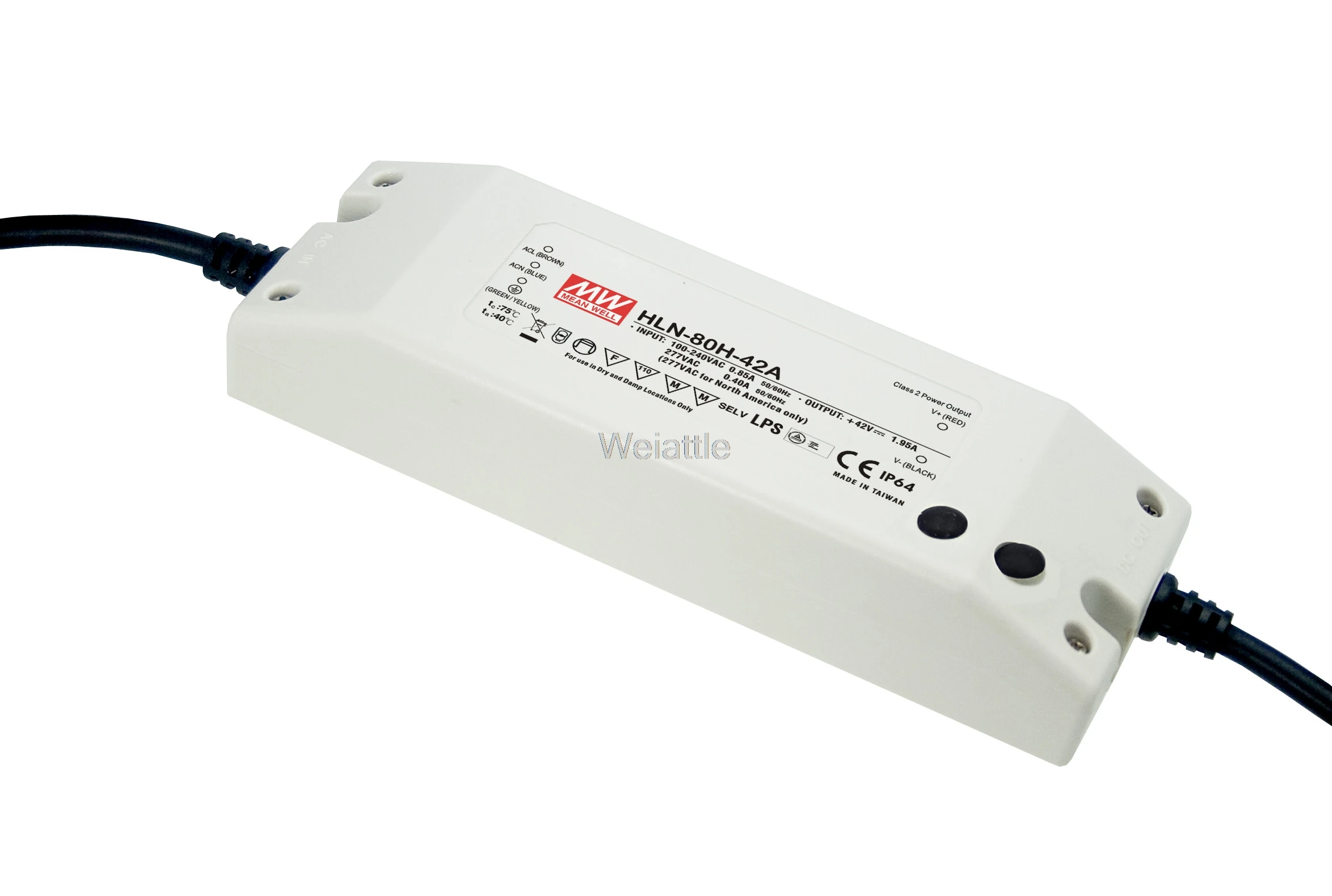 

MEAN WELL оригинальный HLN-80H-54B 54V 1.5A HLN-80H 54V 81W IP67 одиночный выход LED PMW Диммируемый драйвер Источник питания B Тип