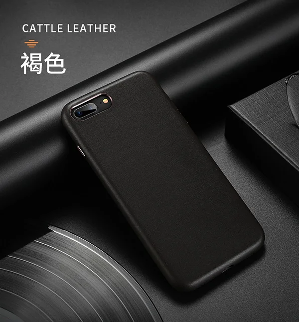 Brown Для iphone 7 7 Plus кожаный чехол бренд Duzhi чехол из натуральной кожи для iphone 7 8 противоударный кожаный чехол - Цвет: Brown