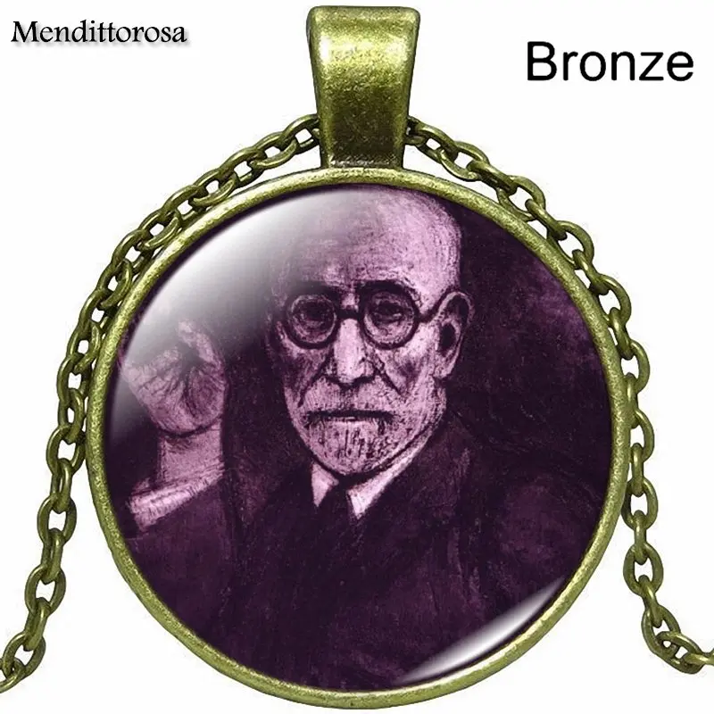 Модное Длинное Ожерелье Sigmund Freud с серебряным покрытием подарок для дочери на