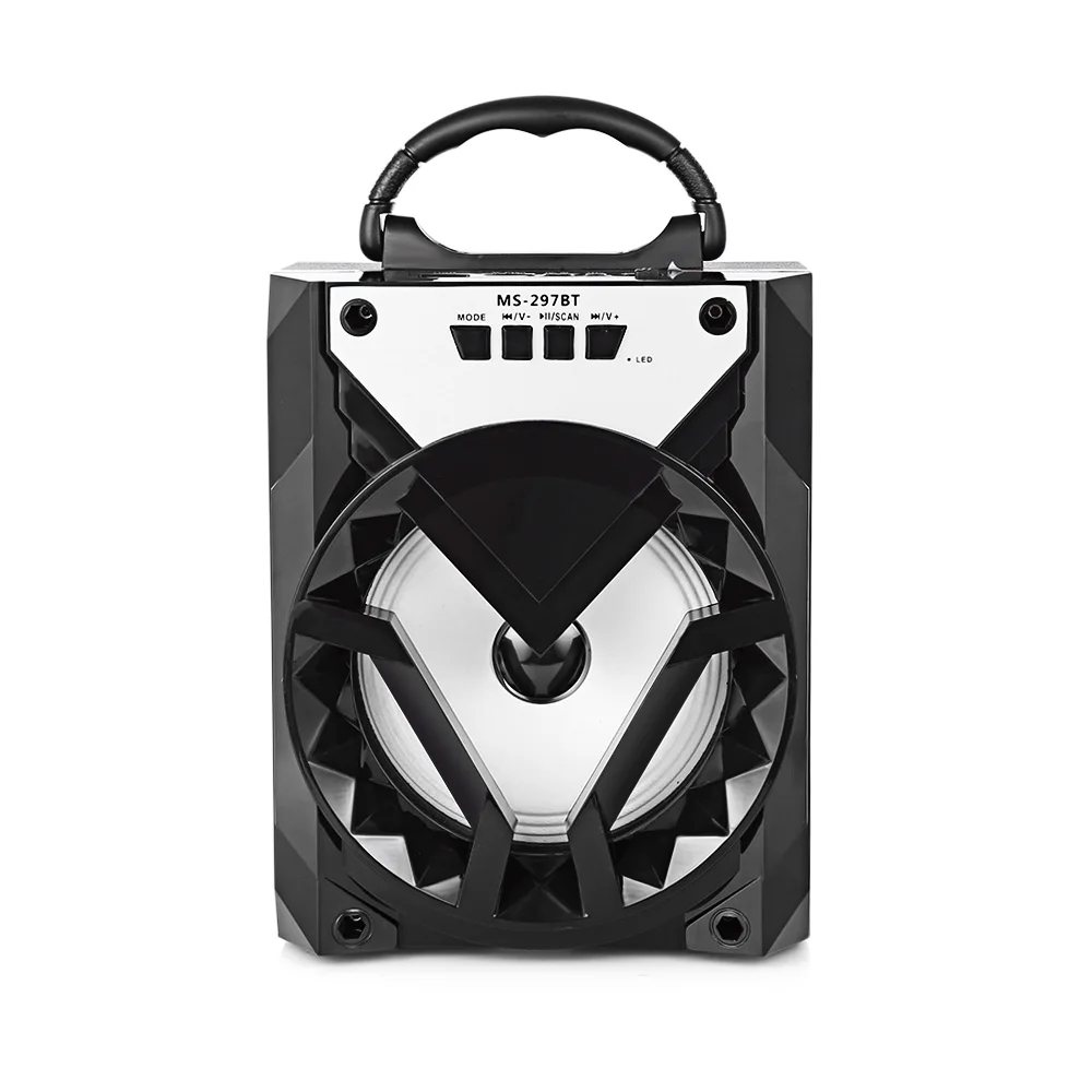 MS 297BT Bluetooth Портативный Динамик с светодиодный свет 5 дюймовый драйвер устройства