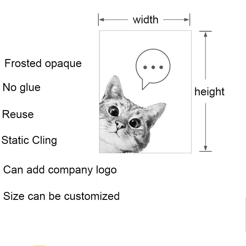 Pet Shop оконная пленка статическая кошка стеклянная наклейка витражная декоративная ПВХ пленка для конфиденциальности на стекло кухня гостиная Индивидуальный размер наклейка