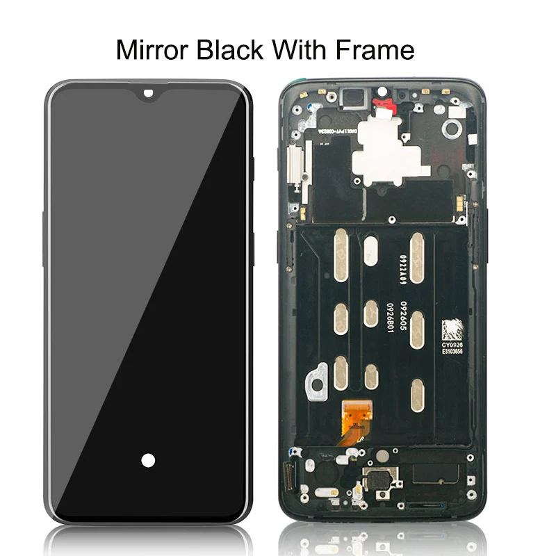 Mirror with frame Witrigs для OnePlus 6 T ЖК-дисплей кодирующий преобразователь сенсорного экрана в сборе Замена для OnePlus 6 T ЖК-дисплей - Цвет: Mirror with frame