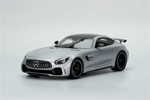 Высокая имитация 1:18 Mercedes-Benz AMG GTR литье под давлением Металлический Игрушечный Автомобиль двери автомобиля можно открыть подарки для детей игрушка для мальчика - Цвет: Gray