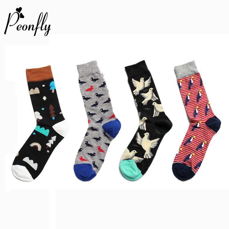 peonfly моды милыми животными мультфильм мира белый голубь попугай полосы мужчин