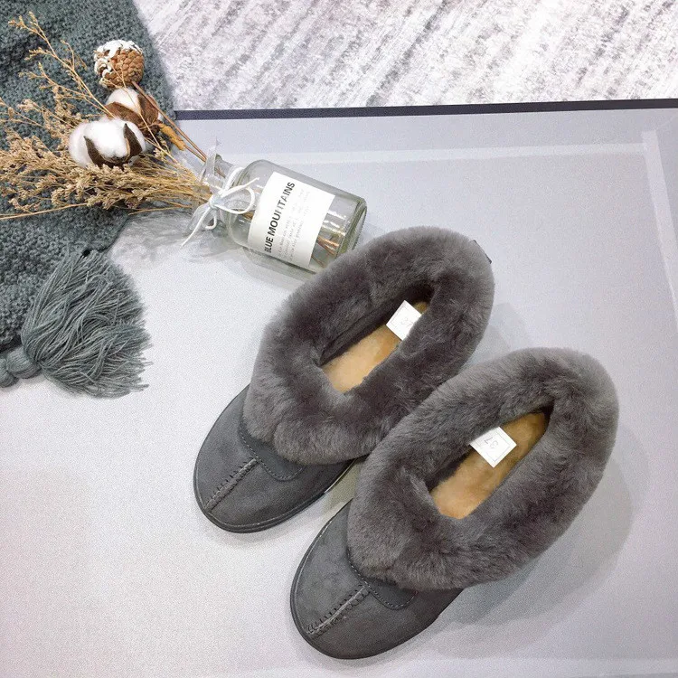 Женские зимние ботинки; botas femininas; теплые шерстяные ботильоны для женщин; зимние ботинки на натуральном меху; обувь на платформе