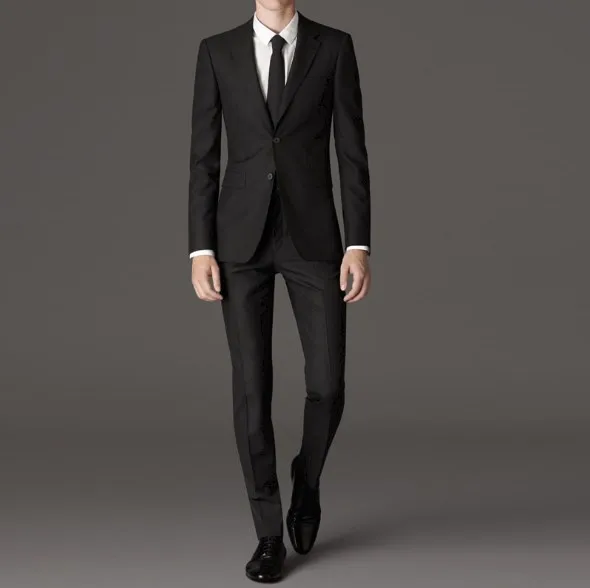 

Mens Slim Fit Formal Pant Suits Men Black Grey Work Wear Suit with Pants Wedding Trouser Suits for Men 2 Two Pieces Set Outfits