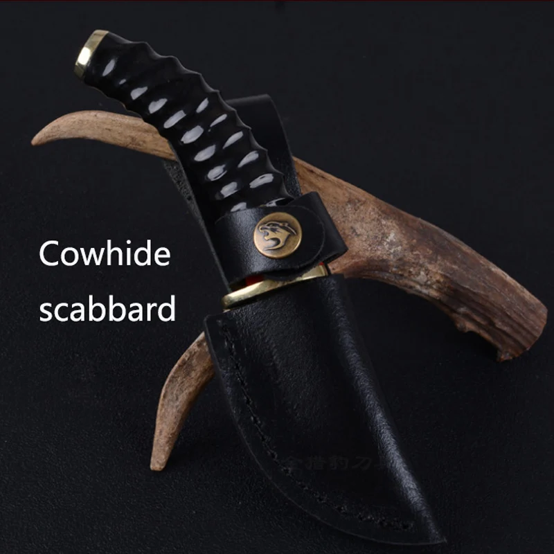 Дамаск Ножи Коготь ручка фиксированным лезвием Охотничьи ручной ковки Сталь 58HRC