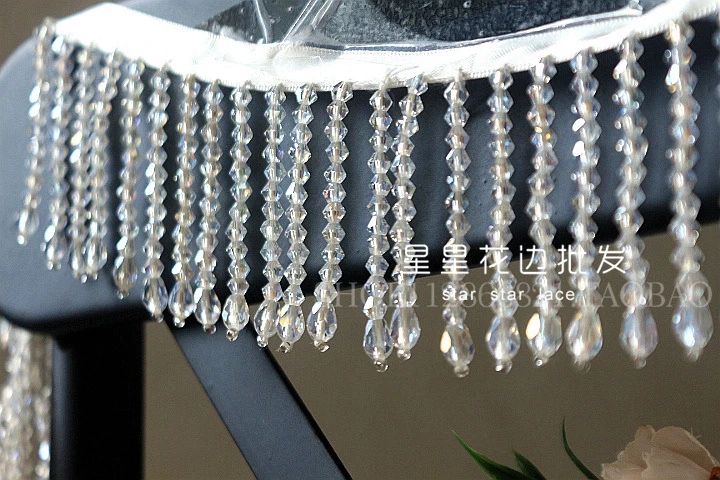 Хрустальный кулон из бисера кружевной отделкой кисточкой DIY сценическая одежда домашний занавес свадебные декоративные аксессуары