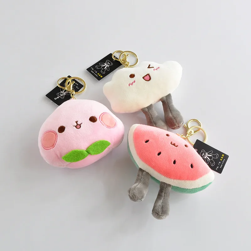 1 шт. милый маленький персик арбуз плюшевый брелок сумка Подвеска Брелок для