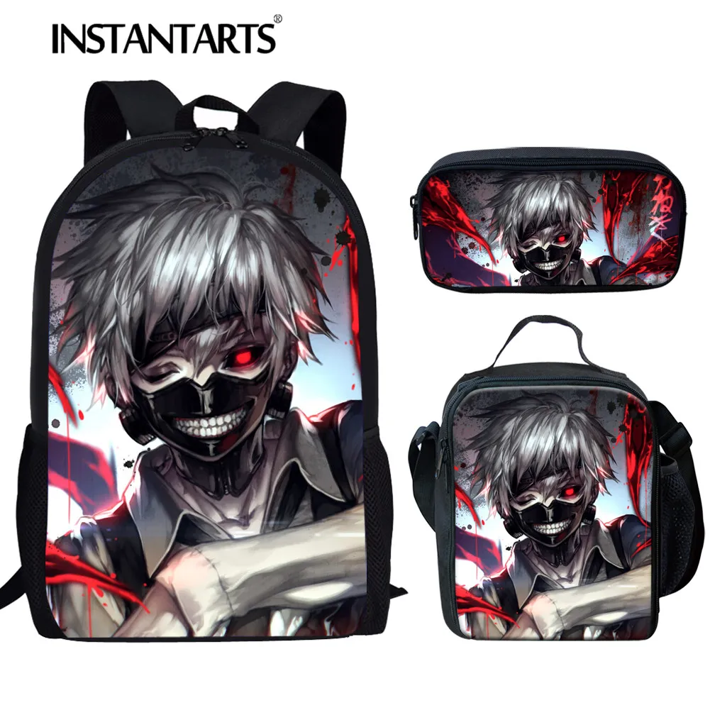 Рюкзак INSTANTARTS Tokyo Ghoul для школы Набор Аниме портфель подростков девочек и