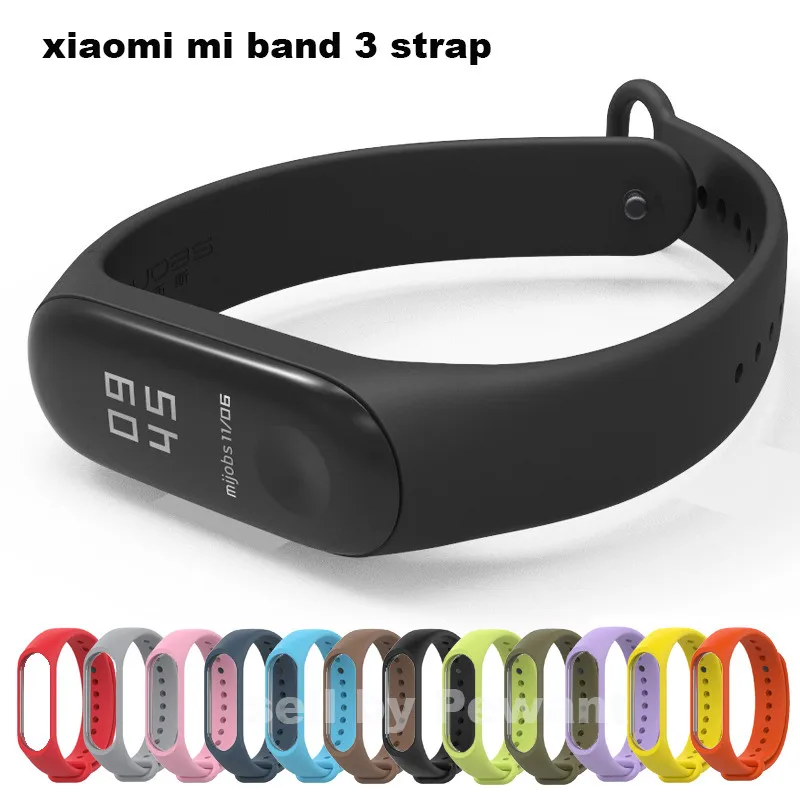 Предпродажа Mi Band 3 браслет Цветной силиконовый ремешок Браслет сменный смарт для