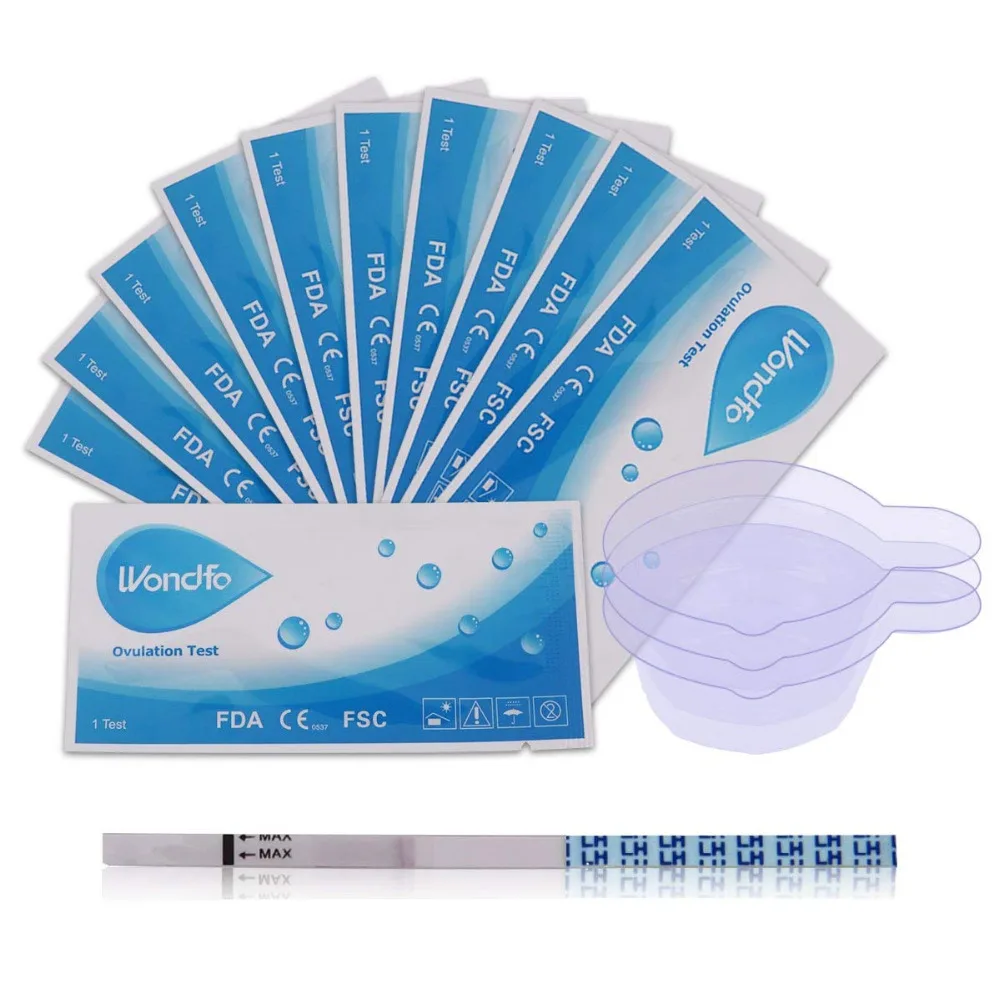 Wondfo 20 шт. тест-бумага для овуляции, тест-полоски для мочи, палочки для обнаружения ЛГ с чашкой мочи, комплекты для первого ответа на овуляцию