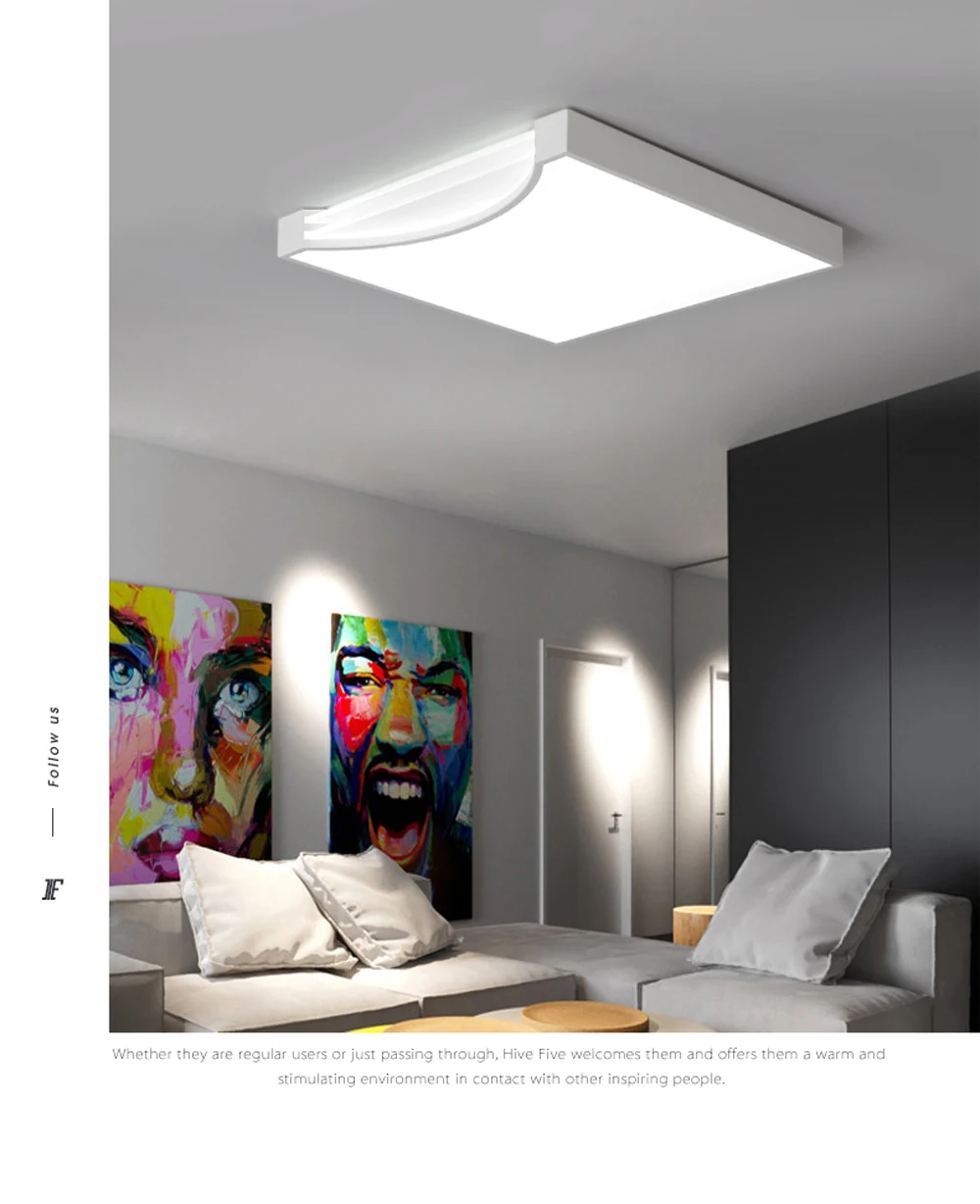 LED Современные Акриловые Железные Квадратные 5 см Супер Тонкий Светодиодные Лампы.Светодиодные Светильники.Люстры Потолочные.Светильники Потолочные Светильники.Потолочный Светильник Для Столовой,Фойе и Спальни
