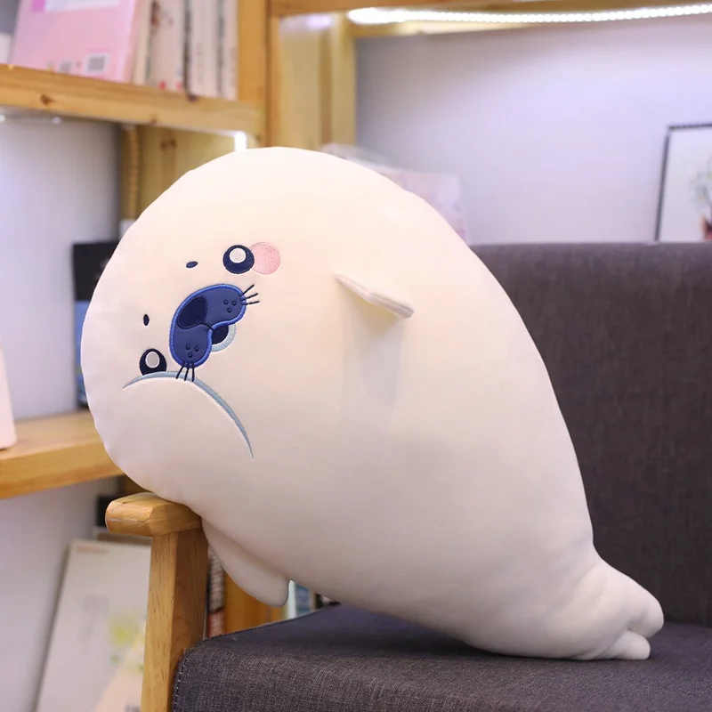 Seal Милая имитация дельфина, пуха, рыбы, акулы, пингвина, плюшевая игрушка, мягкие Мультяшные морские животные, Кит, мягкая кукла, подушка для дивана, детские подарки - Цвет: Seal