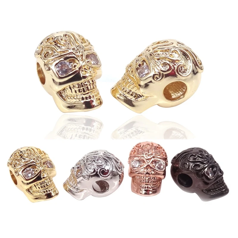 Новые черные золотые серебряные бусины с микрозакрепкой для самостоятельного