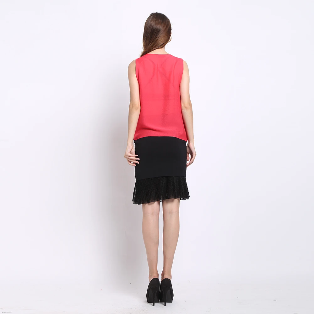 Женская рубашка-креп из натурального шелка лето 100% | одежда