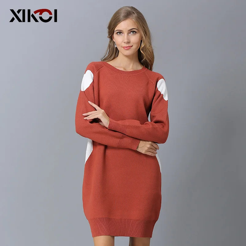 XIKOI Толстовка для женщин оверсайз флисовая длинная Секция 4 цвета сердце пэчворк