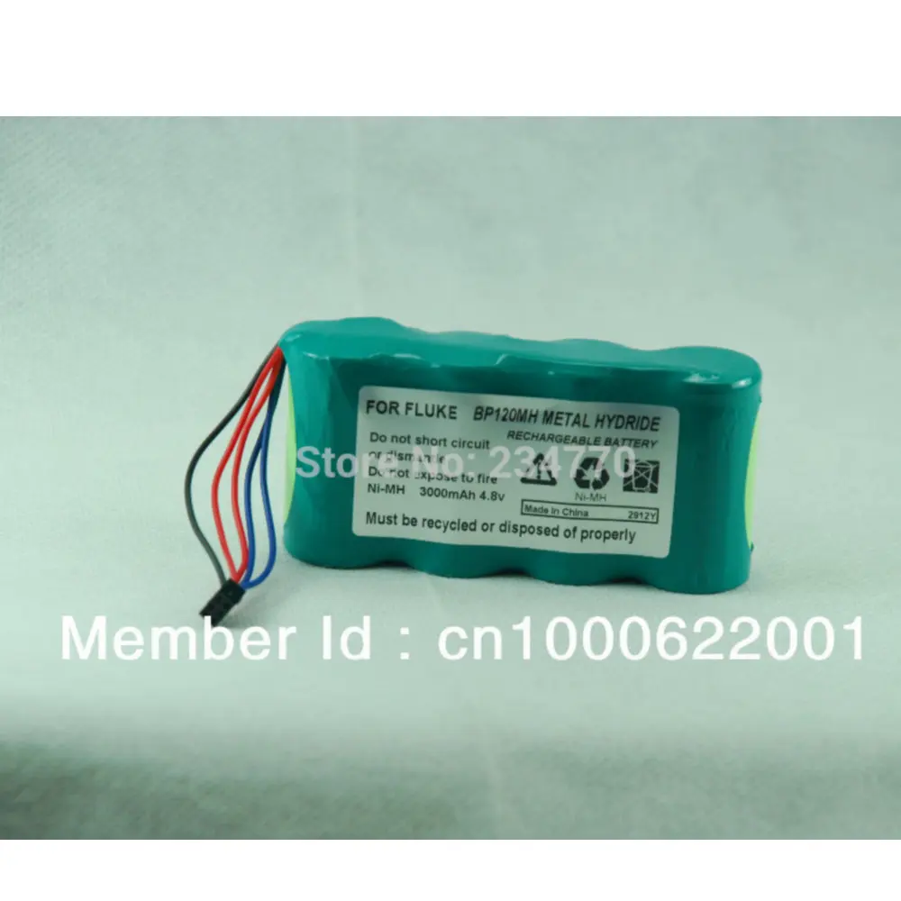 Запасной аккумулятор для тестового оборудования Fluke BP120MH 123 125S 125 F125S F125 3000 мАч |