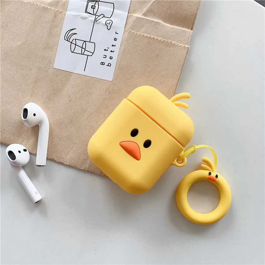 Чехол для наушников с Bluetooth для airpods, милый мультяшный чехол, силиконовый мягкий 3D чехол с кольцом на палец, цветок, Микки, Минни, Улица Сезам, сделай сам