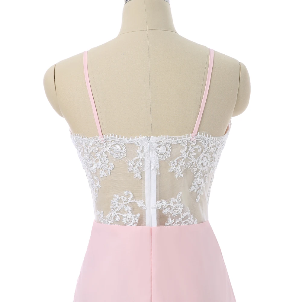 Pink Sheath Spaghetti Straps Sweetheart Satin Lace Knee Length Sexy Wedding Party Cocktail Dresses Homecoming | Свадьбы и торжества