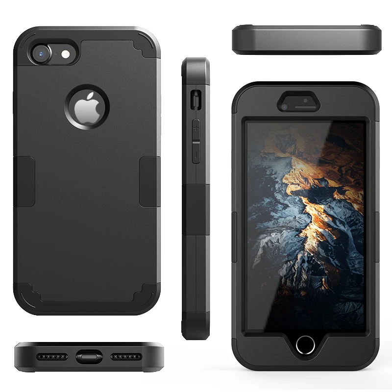 Роскошный Жесткий чехол из поликарбоната для iPhone 7 6 6s 8 Plus XR Xs MAX X 5 тонкие Чехлы 360