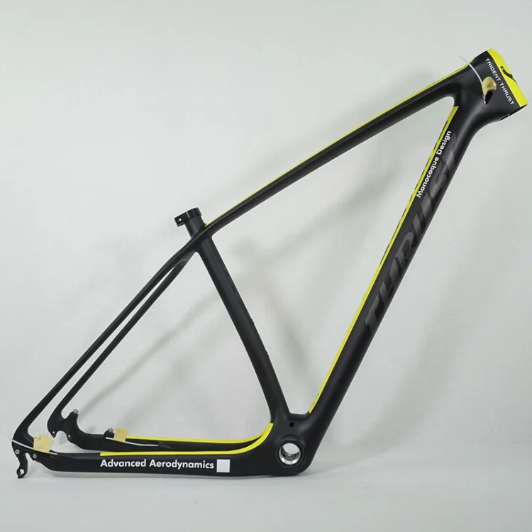 Упорная карбоновая рама mtb 29er карбоновая рама mtb желтая Матовая Глянцевая T1000 mtb карбоновая рама для велосипеда запчасти для велосипеда - Цвет: yellow new paint