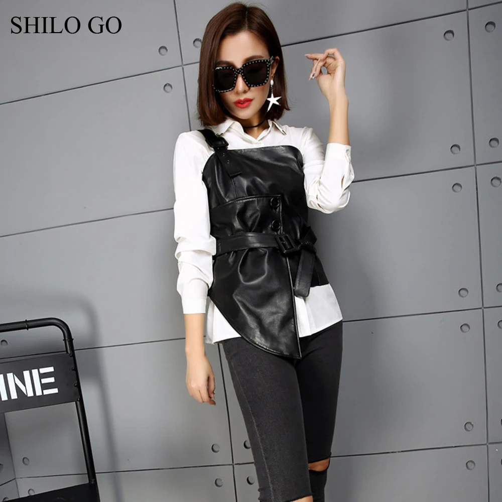 Блузка SHILO GO Женская осенняя из натуральной овчины|blouse fashion|fashion blousesleather blouse |