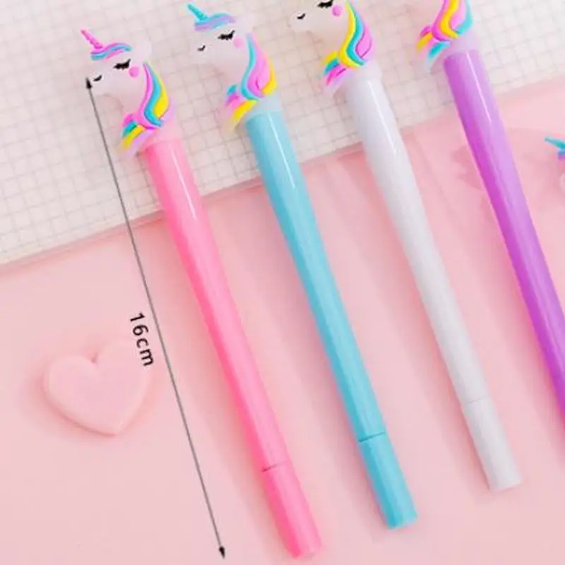 1 шт. Единорог светящаяся гелевая ручка 0 38 мм Kawaii Канцелярские гелевые ручки
