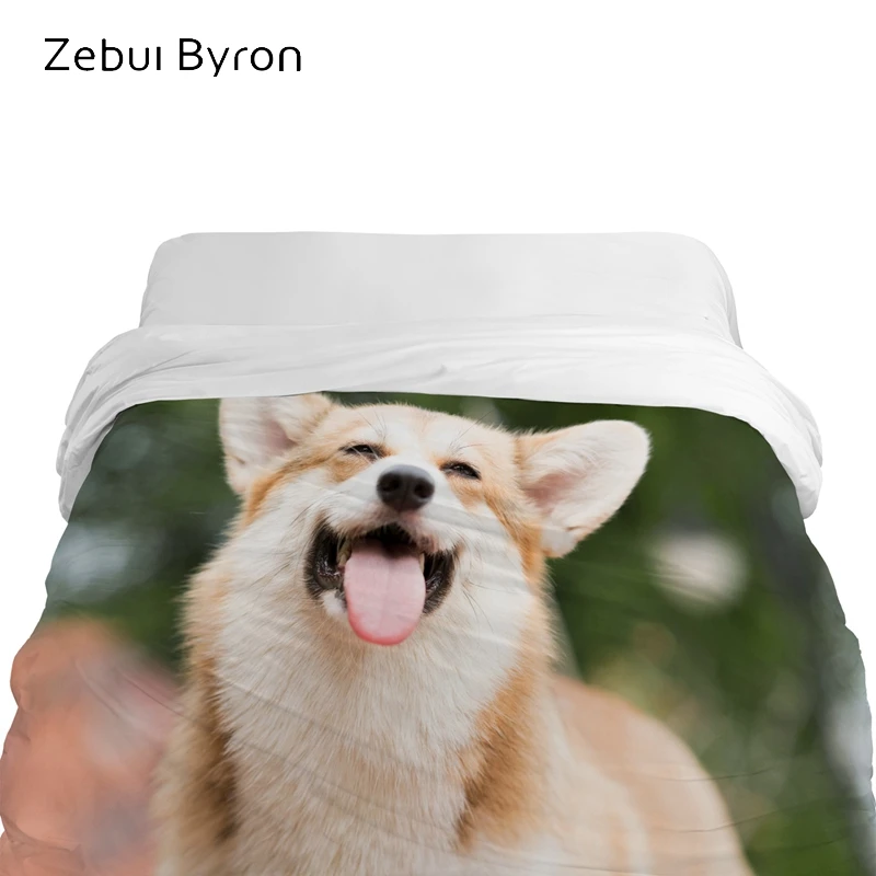 

1PCS 3D Duvet Cover 220x240,HD Printing Quilt/Blanket Cover Double/King/Queen,Kids/Baby/Children Bedding Cute animal Cokey dog