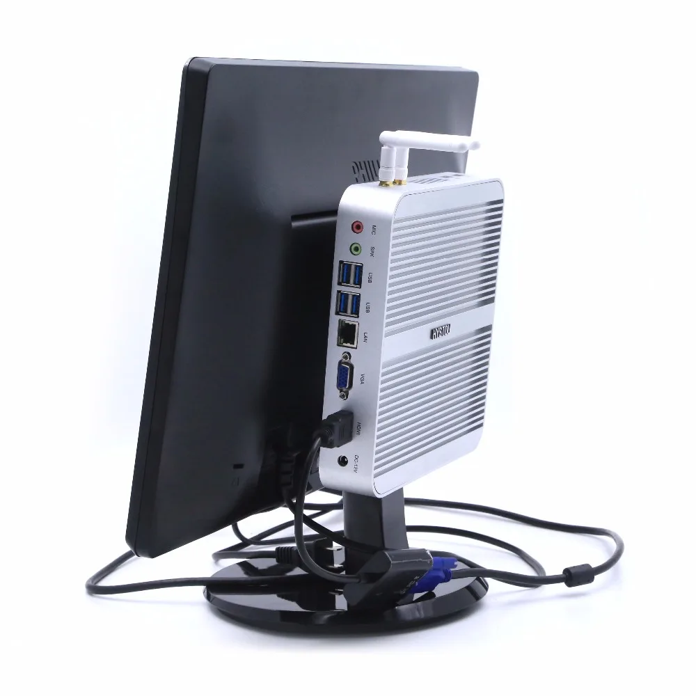 Hystou 3 года гарантии Intel NUC безвентиляторный Core i5 мини ПК Windows 10 микро настольный