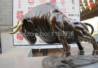 Лаки Китай Огромный Чистый бронзовый известных Уолл-стрит богатство бык