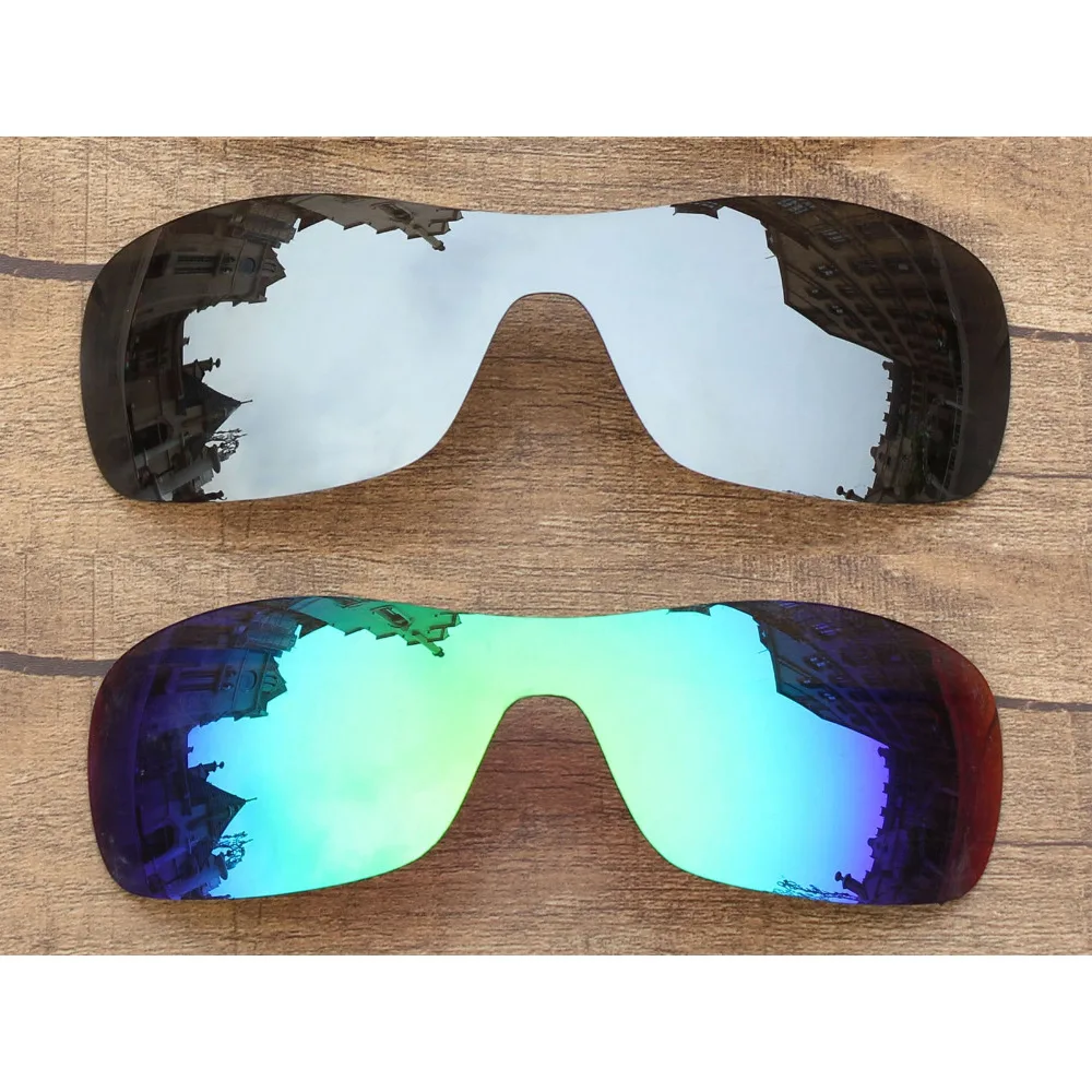 

Vonxyz 2 Pieces Chrome Mirror & Jade Mirror Polarized Replacement Lenses for-Oakley Antix Frame
