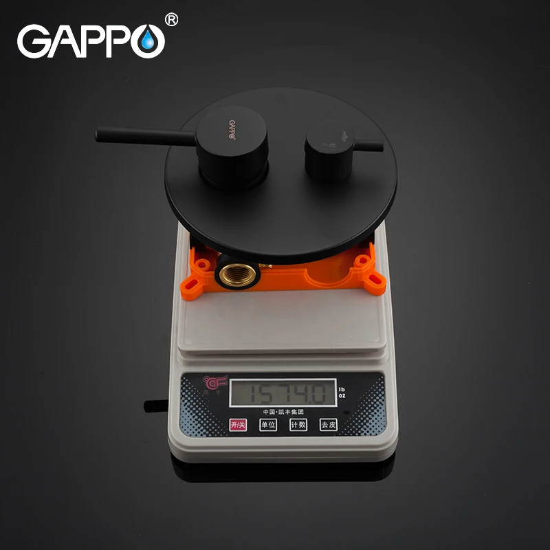 Душевая система GAPPO из латуни настенный смеситель для ванны и душа насадка Водопад черный хром|Душевая