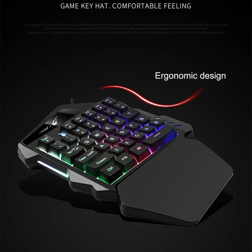 K13 проводная игровая клавиатура mini K 35 клавиш светодиодная подсветка Usb