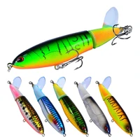 whopper popper 11cm 15g topwater fishing lure artificial hard bait 3d eyes plopper soft rotating tail fishing tackle