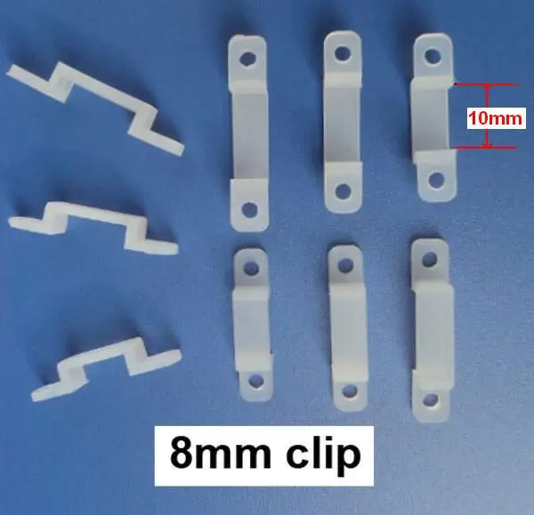 

Silicone clip 10mm width, 1000pcs/lot, for fixing 8mm PCB LED strip, Factory Wholesale