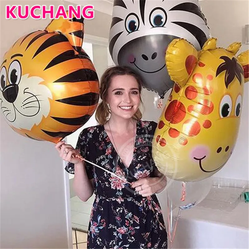 1 шт. большой размер голова животного фольга Гелиевый шар Единорог Лев Жираф