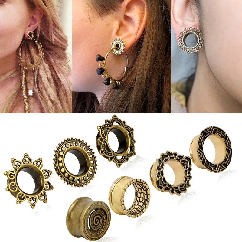 Эспандер Для Пирсинга Ушей ювелирное изделие для пирсинга 1 пара античная