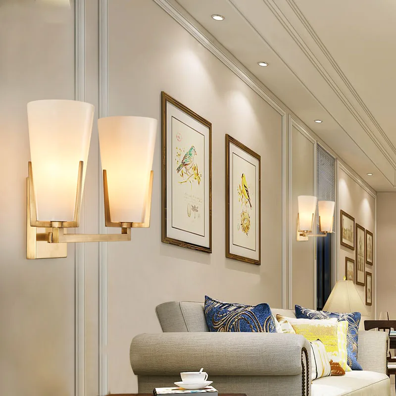 2019 New Arrival American Real Brass Wall Lamp Modern Light Home Lighting Restaurant Aisle Corridor Pub Cafe Shop Foyer | Лампы и