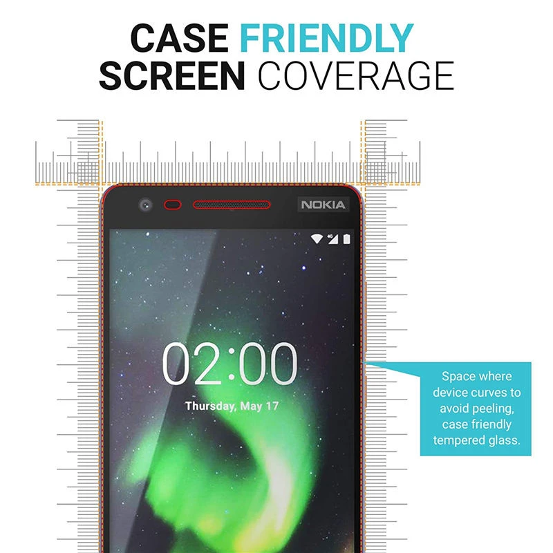 Полное покрытие закаленное стекло для Nokia 2,1 Защитная пленка для экрана для Nokia 2 Стекло 9 H твердость Защитная пленка для Nokia 2,1 TA1080