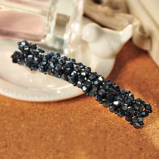 Корейская Мода Bling Full Crystal beads металлические заколки для волос ручной работы заколка Шпилька Украшения для волос