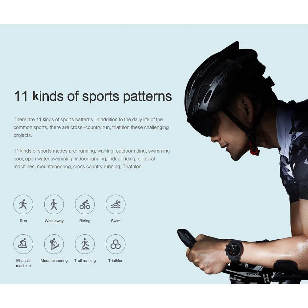 Умные спортивные часы Amazfit Stratos 2 gps 5 АТМ для воды 1 34 дюймов 2.5D экран Firstbeat плавания