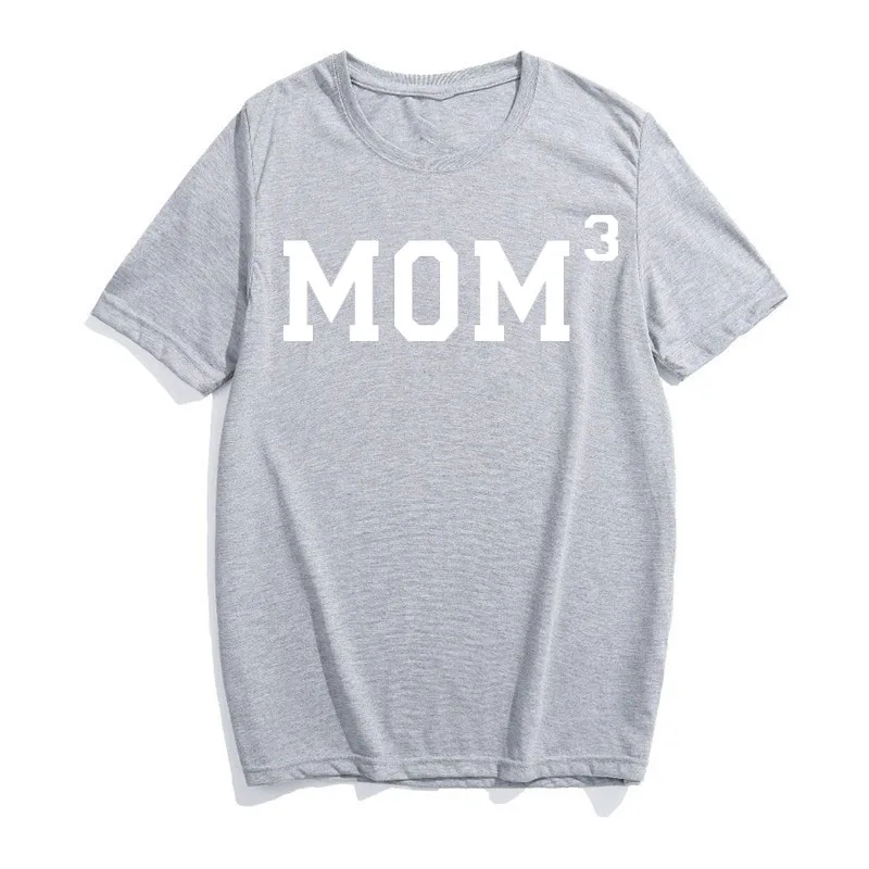 SexeMara WT0081 New Mom Gif Mother of 3 Prinrt T shirt Women Short Sleeve Casual Top | Женская одежда