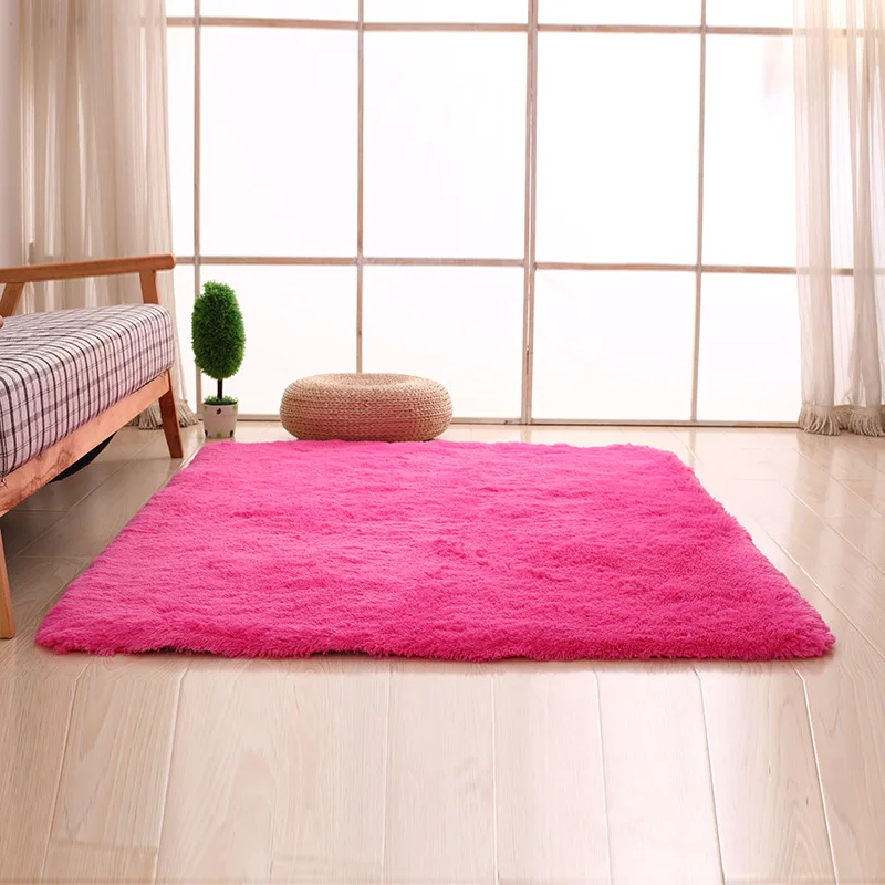 Одноцветные ковры мягкий более толстый ковер простые для гостиной Нескользящие