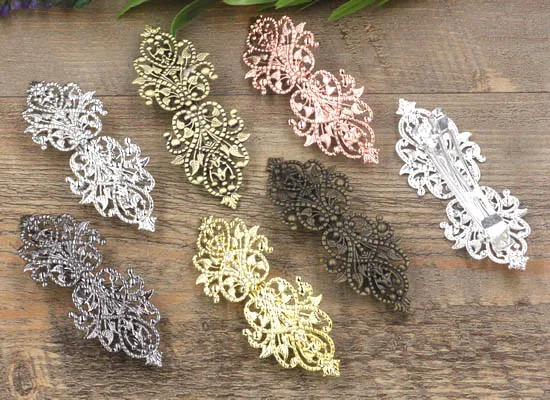 Винтажная заколка-пряжка для волос с цветами 35 х90 мм | Украшения и аксессуары