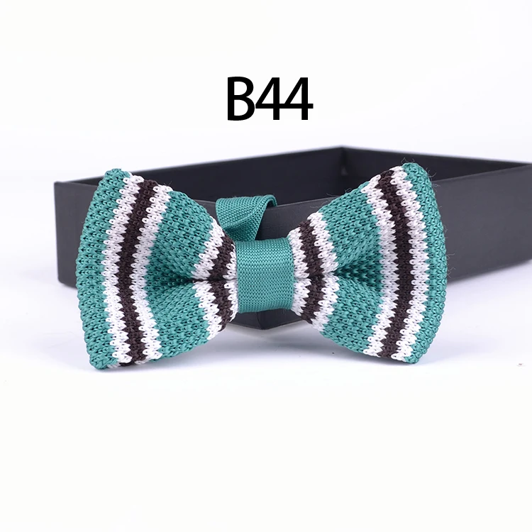 Стильная Вязаная бабочка модная ярко зеленая с белой полосой бабочкой галстук