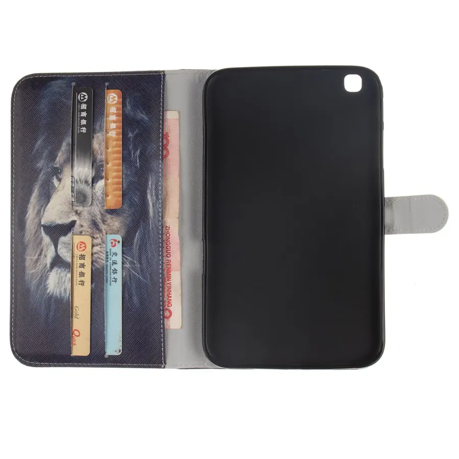 Кожаный чехол с 3d-рисунком льва совы тигра животных для Samsung Galaxy Tab 3 8 0 T310 T311 T315