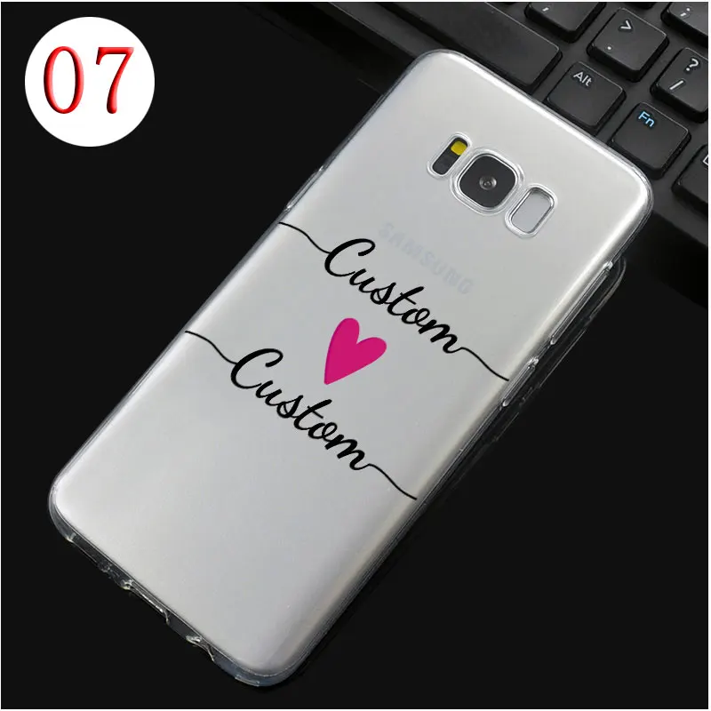 7 DREAMFOX DIY именной пользовательский чехол для samsung Galaxy Note S 8 9 10 Lite Edge Plus Grand Prime Мягкий ТПУ силиконовый - Цвет: 7